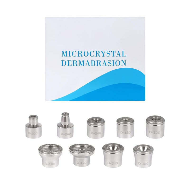 omzer Diamond Dermabrasion Head, Microdermabrasion 9 Tips, Facial Exfoliator Tool for Home - Image 1